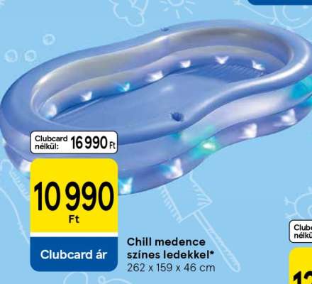 Chill medence színes ledekkel