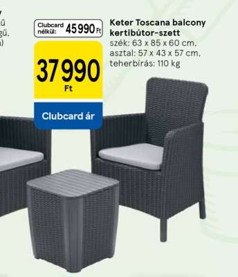 Keter Toscana balcony kerti bútor-szett