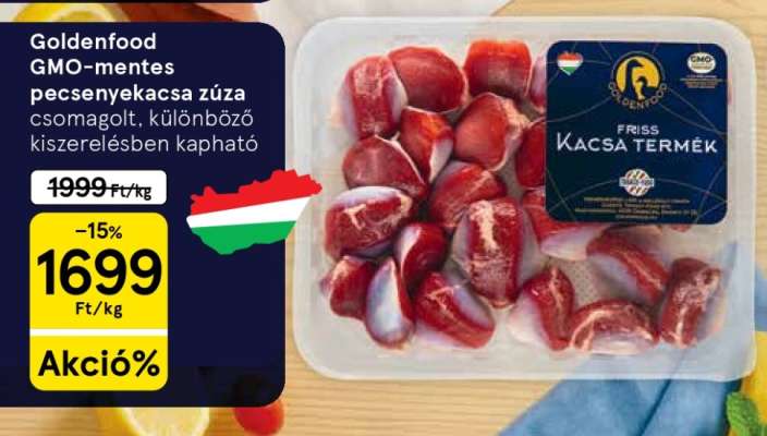 Goldenfood GMO-mentes pecsenyekacsa zúza