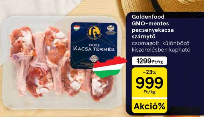 Goldenfood GMO-mentes pecsenyekacsa szárnytő