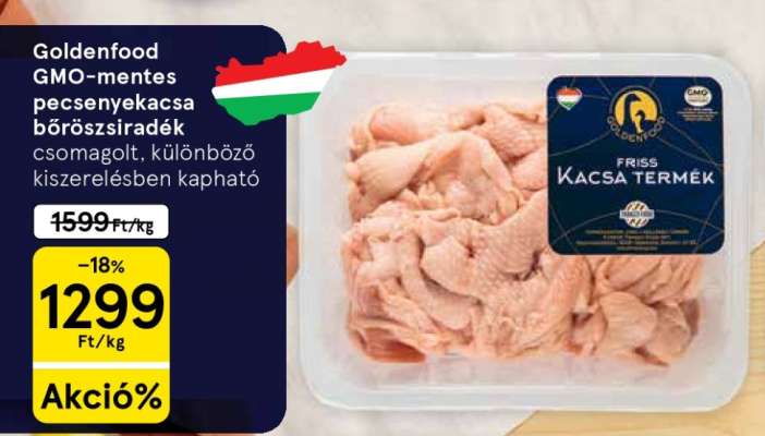 Goldenfood GMO-mentes pecsenyekacsa bőrszíradék
