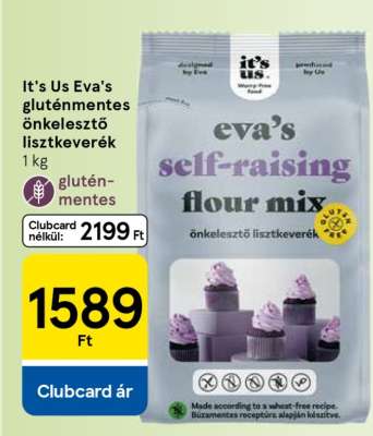 It's Us Eva's gluténmentes önkelésztő lisztkeverék
