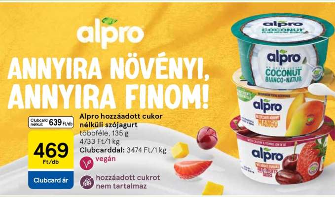 Alpro hozzáadott cukor nélküli szójagurt