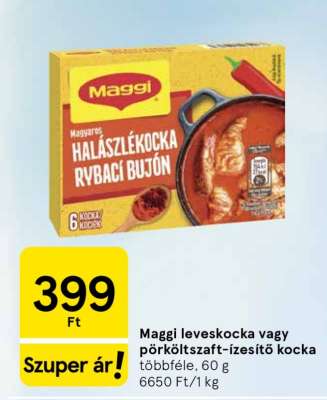 Maggi leveskocka vagy pörköltzaft-ízesítő kocka