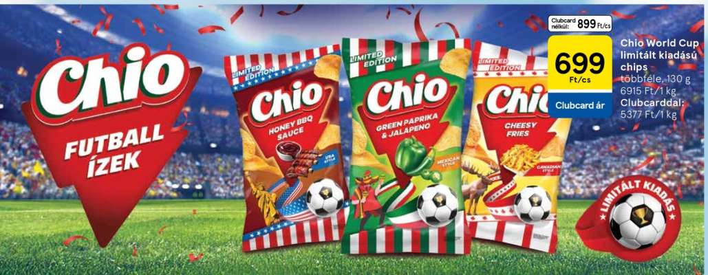 Chio World Cup limitált kiadású chips