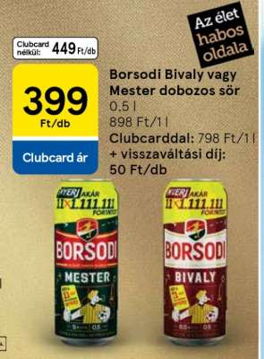 Borsodi Bivaly vagy Mester dobozos sör