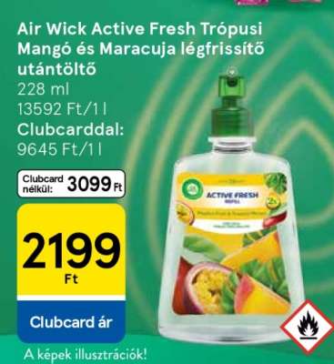 Air Wick Active Fresh Trópusi Mangó és Maracuja légfrissítő utántöltő
