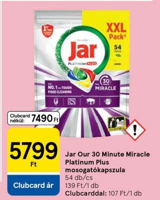 Jar Our 30 Minute Miracle Platinum Plus mosogatókapszula