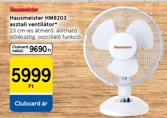 Hausmeister HM8203 asztali ventilátor