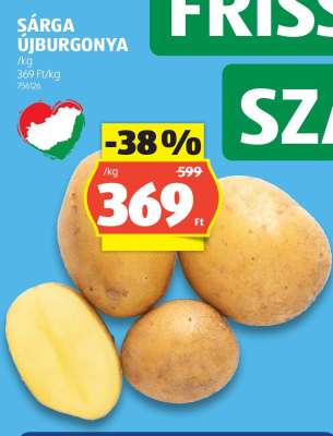 Sárga újburgonya