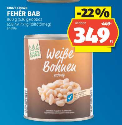 KING'S CROWN FEHÉR BAB