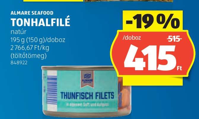Almare Seafood Tonhalfilé