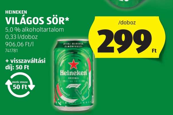 HEINEKEN Világos sör