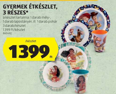 Gyermek étkészlet, 3 részes