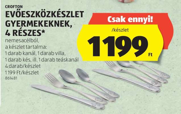 CROFTON EVŐESZKÖZKÉSZLET GYERMEKEKNEK, 4 RÉSZES