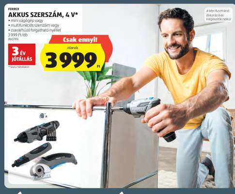 FERREX AKKUS SZERSZÁM, 4 V