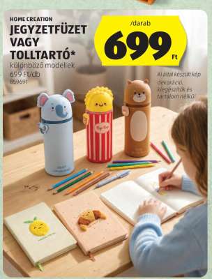 HOME CREATION JEGYZETFÜZET VAGY TOLLTARTÓ