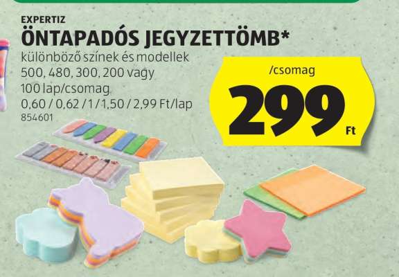 Öntapadós jegyzettömb