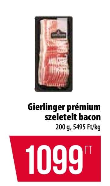 Gierlinger prémium szeletelt bacon
