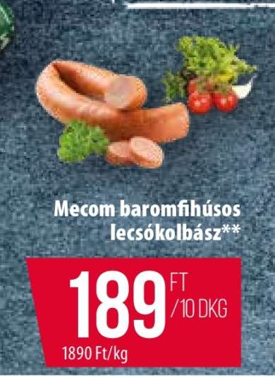 Mecom baromfihúsos lecsókolbász