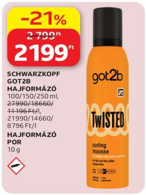 SCHWARZKOPF GOT2B HAJFORMÁZÓ