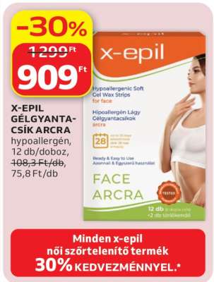 X-EPIL GÉLGYANTA-CSÍK ARCRA