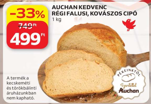 Auchan Kedvenc Régi Falusi Kovászos Cipó