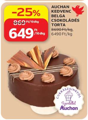 Auchan Kedvenc Belga Csokoládés Torta