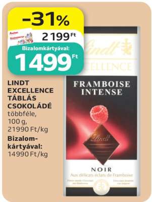 Lindt Excellence táblás csokoládé