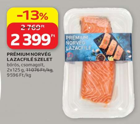 PRÉMIUM NORVÉG LAZACFILÉ SZELET