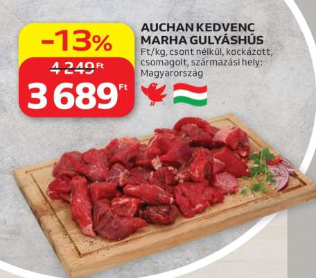Auchan Kedvenc Marha Gulyáshús