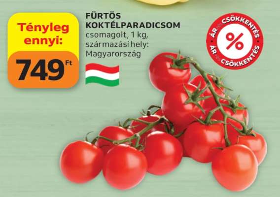 Fürtös koktélparadicsom