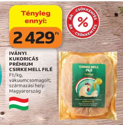 IVÁNYI KUKORICÁS PRÉMIUM CSIRKE MELL FILÉ