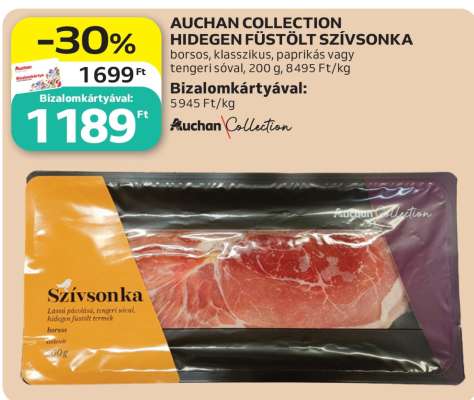 AUCHAN COLLECTION HIDEGEN FÜSTÖLT SZÍVSONKA