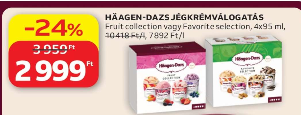 HÄAGEN-DAZS JÉGKRÉMVÁLOGATÁS