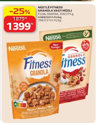 NESTLÉ FITNESS GRANOLA VAGY MÜZLI