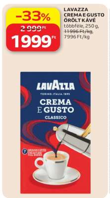 LAVAZZA CREMA E GUSTO ŐRÖLT KÁVÉ
