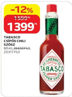 TABASCO CSÍPŐS CHILI SZÓSZ