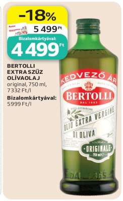BERTOLLI Extra szűz olívaolaj