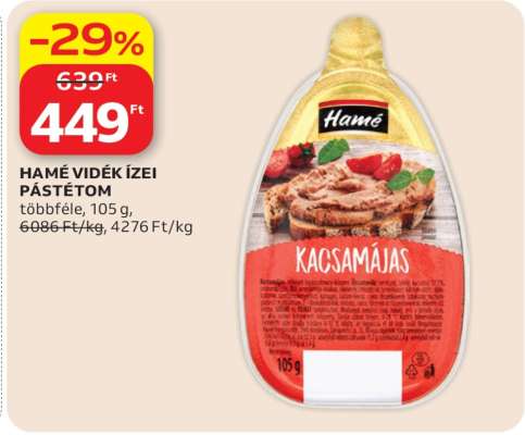 HAMÉ VIDÉK ÍZEI PÁSTÉTOM