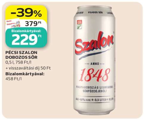 Pécsi Szalon Dobozos Sör