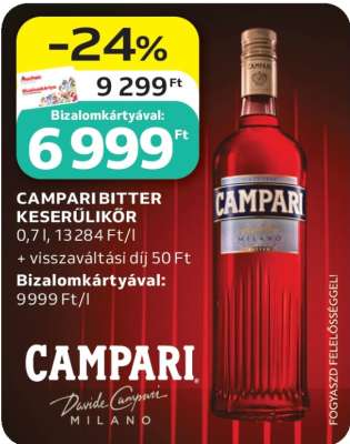 CAMPARI BITTER KESERŰLIKŐR