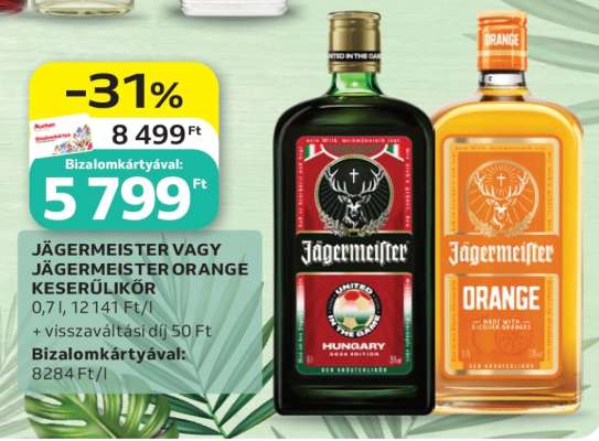 Jägermeister vagy Jägermeister Orange Keserűlikőr
