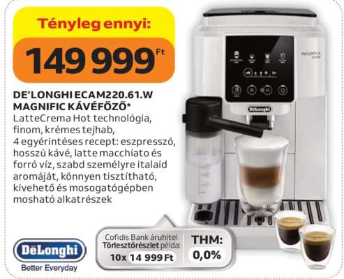 DE’LONGHI ECAM220.61.W MAGNIFIC KÁVÉFŐZŐ