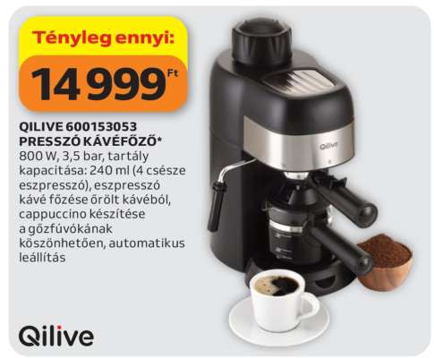 QILIVE 600153053 PRESSZÓ KÁVÉFŐZŐ