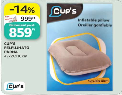 CUP'S FELFÚJHATÓ PÁRNA
