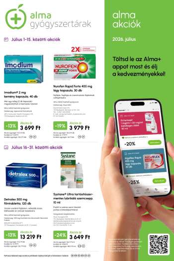 thumbnail - Akciós újság Alma Gyógyszertárak
