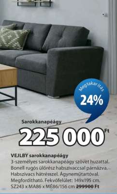 VEJLBY sarokkanapéágy