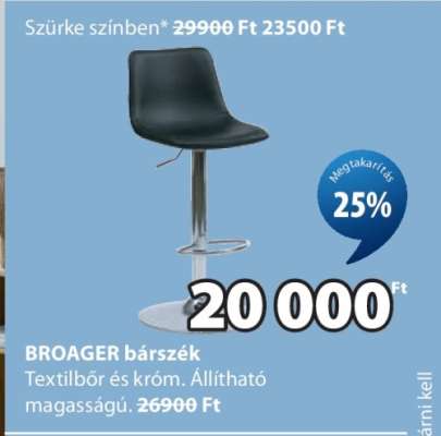 BROAGER bárszék