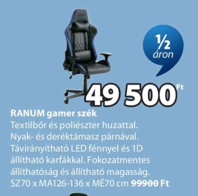 RANUM gamer szék